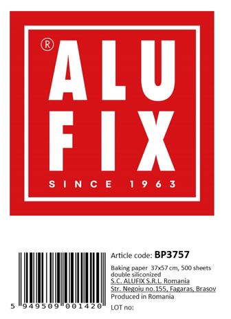 ALUFIX Hartie pentru copt 500 coli (37x57cm)